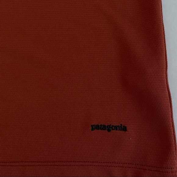 ❤️ PATAGONIA Orange Daily Capilene Short Sleeves Shirt J31 - Picture 5 of 7